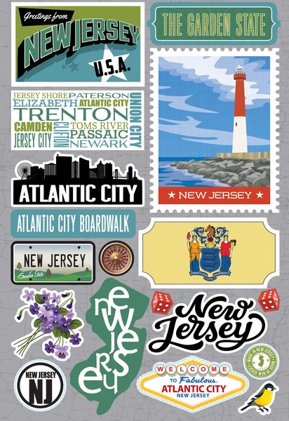 Reminisce New Jersey Jetsetters 3D Stickers 3.0