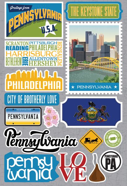 Reminisce Pennsylviania Jetsetters 3D Stickers 3.0