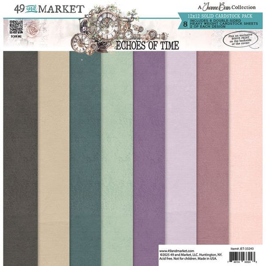 49 And Market Echoes Of Time 12"X12" Solids Collection Pack