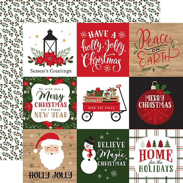 Echo Park Jingle All the Way: 4x4 Journaling Cards