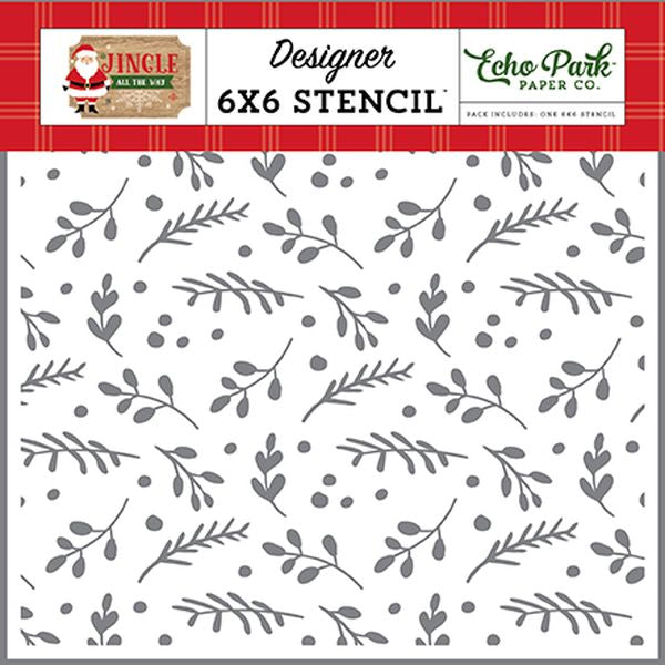 Echo Park Jingle All the Way Boughs of Holly Stencil