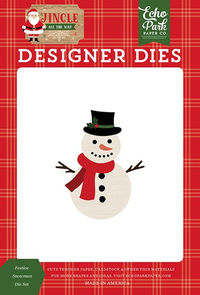 Echo Park Jingle All the Way Festive Snowman Die Set