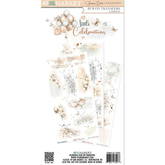 49 and Market Little Celebrations 6"X12" Rub-On Transfer Set