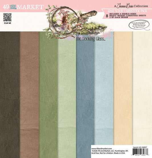 49 And Market Solids Collection Pack 12"X12"-The Looking Glass