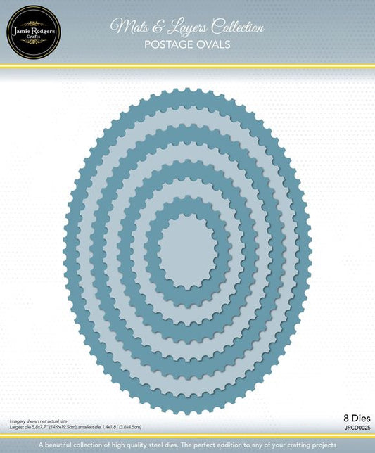 Jamie Rodgers Crafts - Postage Ovals Die Set