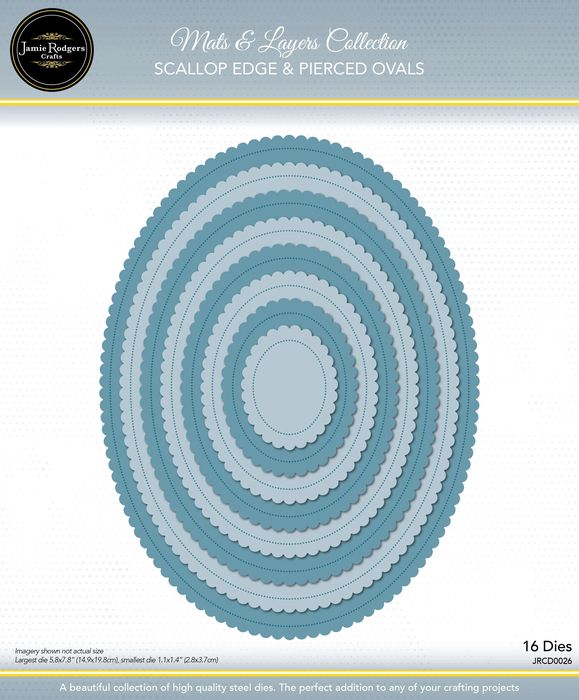 Jamie Rodgers Crafts - Scallop Edge and Pierced Ovals Die Set