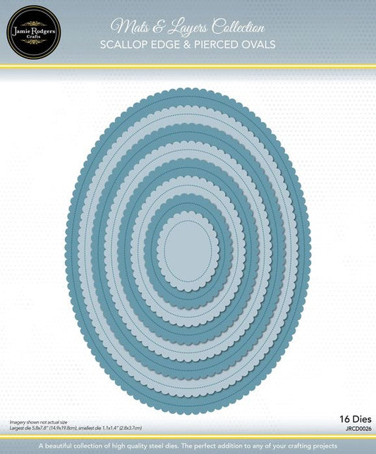 Jamie Rodgers Crafts - Scallop Edge and Pierced Ovals Die Set