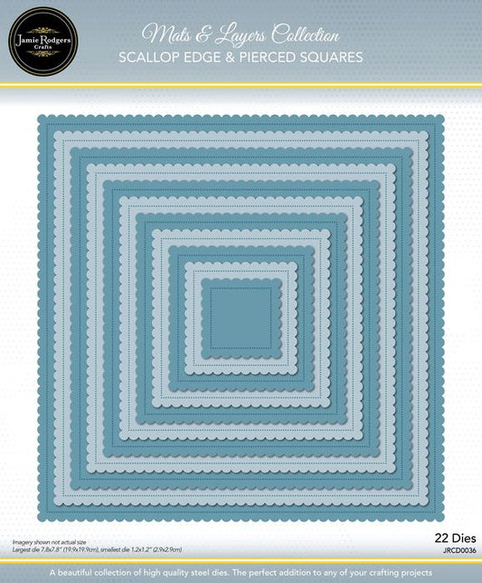 Jamie Rodgers Crafts - Scallop Edge and Pierced Squares Die Set