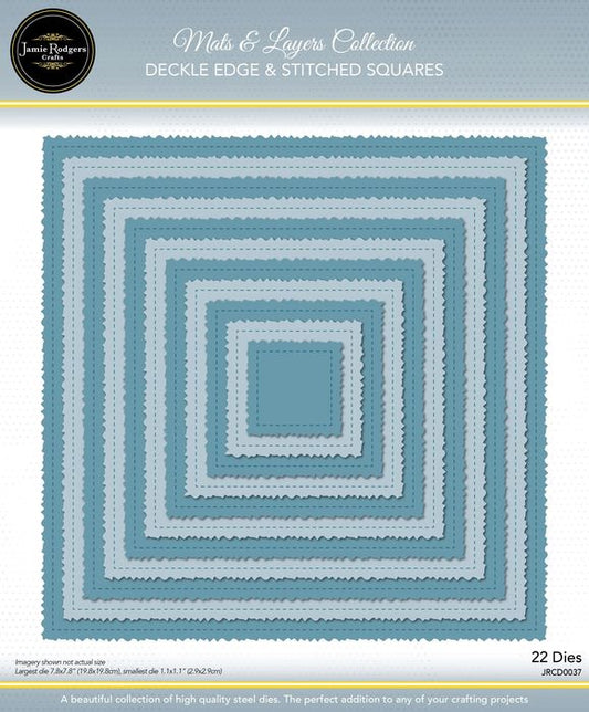 Jamie Rodgers Crafts - Deckle Edge and Stitched Squares Die Set