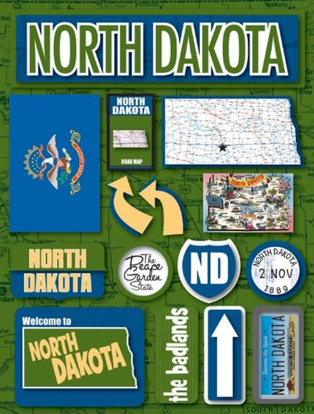 Reminisce - Jet Setters: North Dakota 3D Stickers