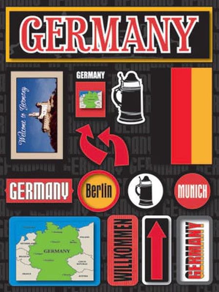 Reminisce Jet Setters: Germany 3D Stickers