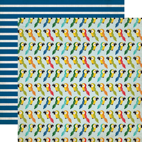 Echo Park Jungle Safari: Pretty Parrots DS Paper (1 sheet)