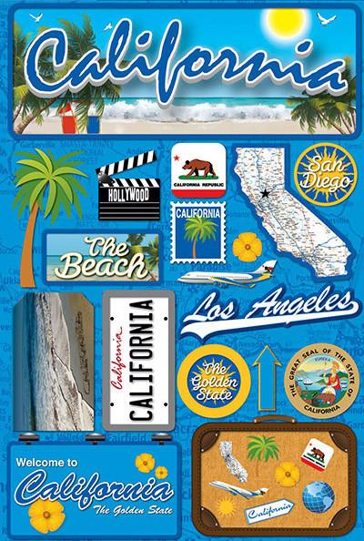 Reminisce California Jetsetters 3D Stickers 2.0