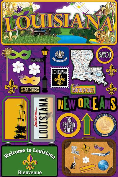 Reminisce Louisiana Jetsetters 3D Stickers 2.0
