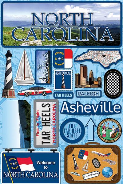 Reminisce DISC - North Carolina Jetsetters 3D Stickers 2.0