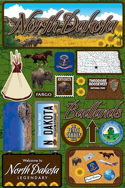 Reminisce DISC - North Dakota Jetsetters 3D Stickers 2.0