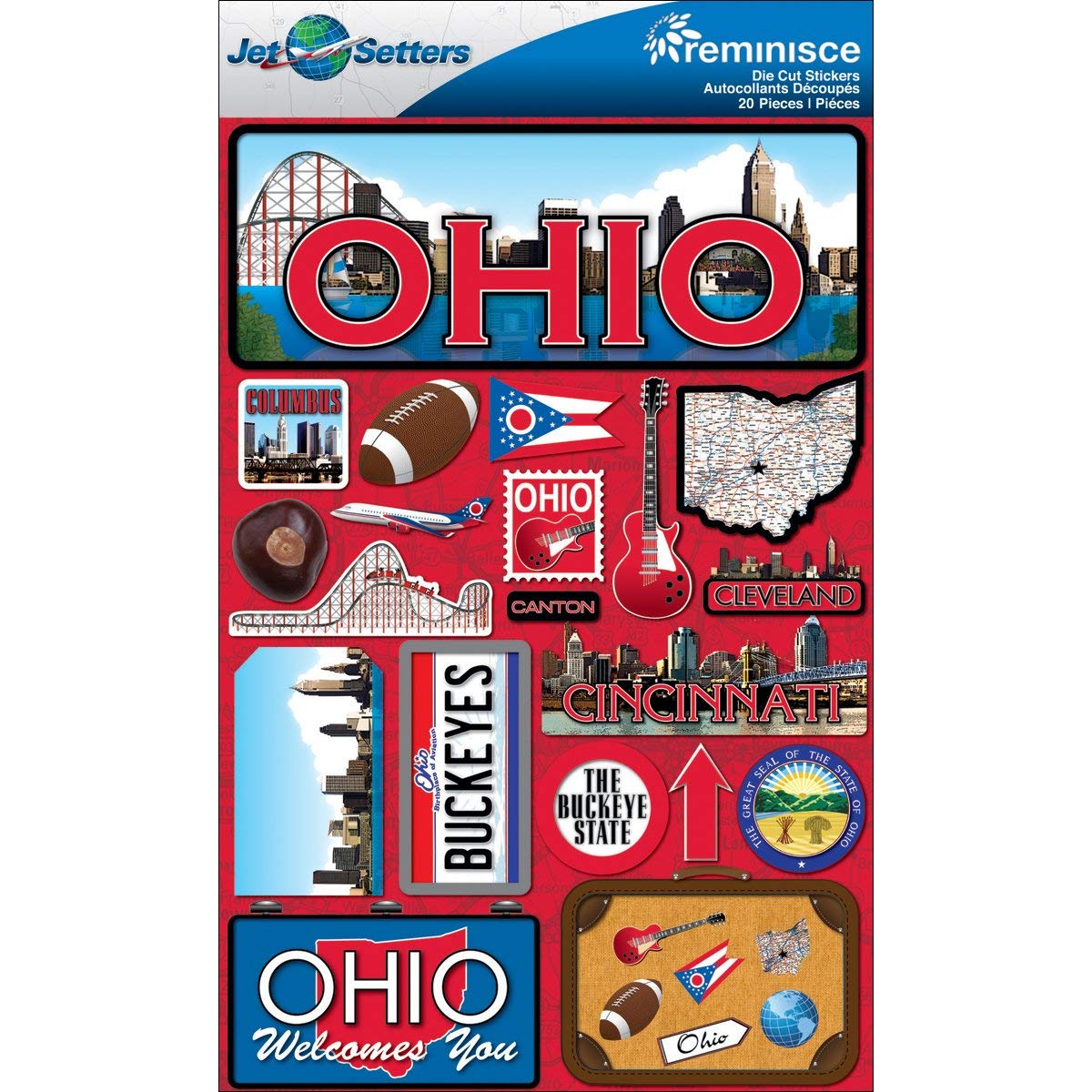 Reminisce DISC - Ohio Jetsetters 3D Stickers