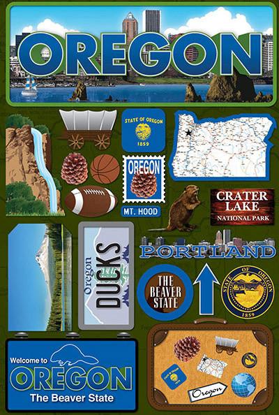 Reminisce Oregon Jetsetters 3D Stickers 2.0