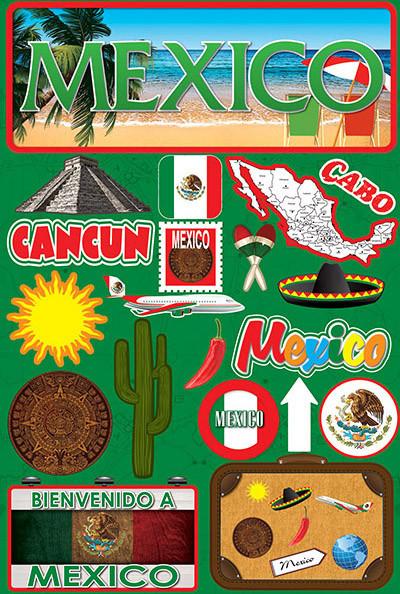 Reminisce Mexico Jetsetters 3D Stickers