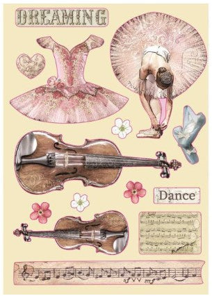 Stamperia Wooden Shapes - Violin/Dance