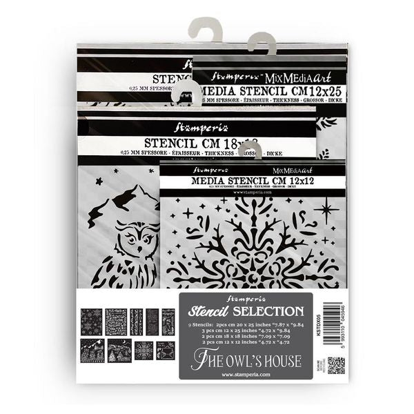 Stamperia The Owl's House Stencil Assortment