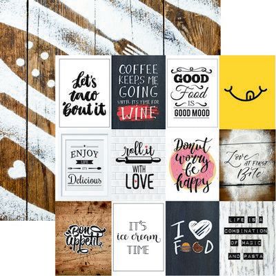 Reminisce Love at First Bite: Tasty Scrap DS Paper (1 Sheet)