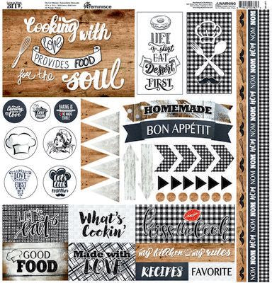 Reminisce Love At First Bite 12x12 Elements Stickers