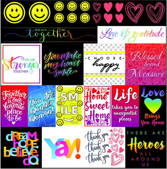 Reminisce Love & Gratitude 12x12 Sticker