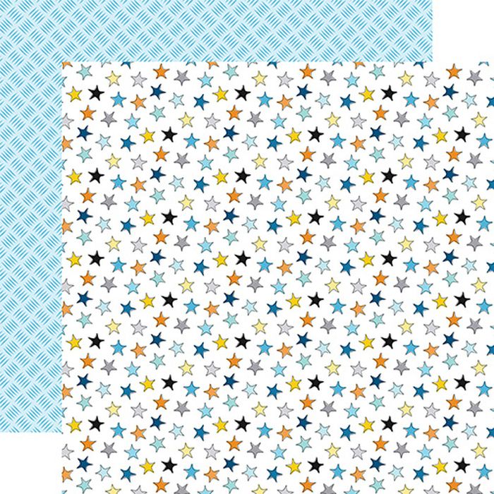 Echo Park - Little Builder Awesome Stars 12x12 DS Patterned Paper (1 Sheet)