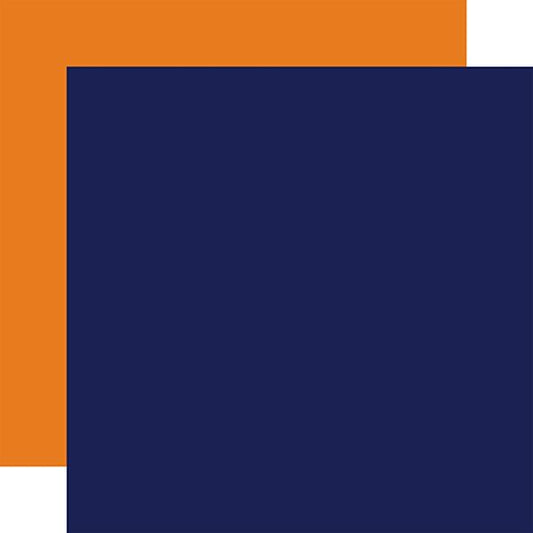 Little Dreamer Boy Navy / Orange Coordinating Solid DS Paper (1 Sheet)