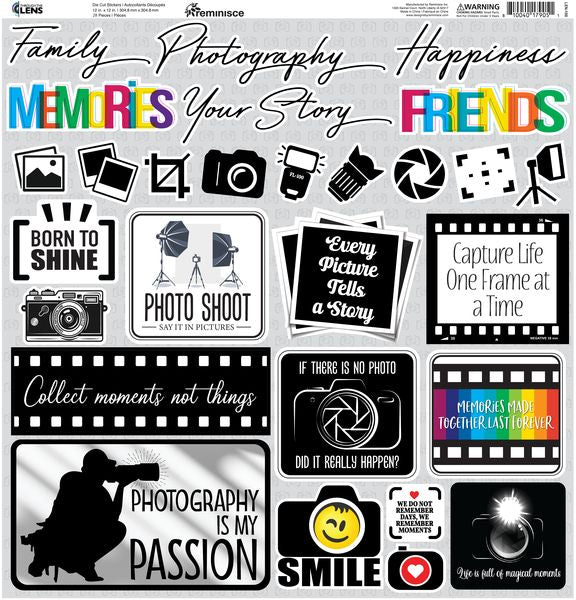 Reminisce Through The Lens 12x12 Sticker
