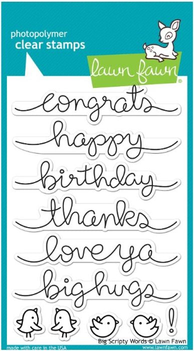 Lawn Fawn Big Scripty Words Clear Stamp