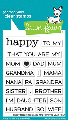 Lawn Fawn Happy Add-On Family Stamp Set
