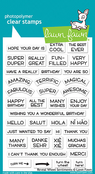 Lawn Fawn Reveal Wheel - Sentiments Stamp Set