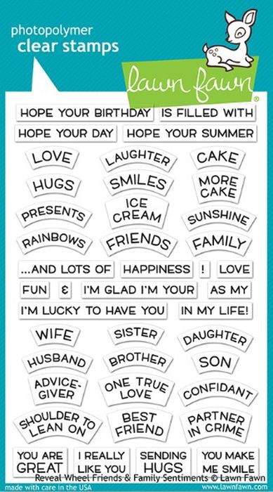 Lawn Fawn Reveal Wheel - Friends & Family Sentiment
