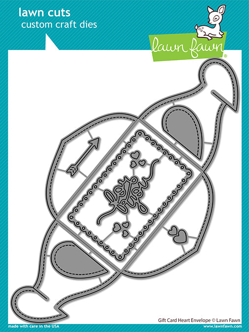 Lawn Fawn Gift Card Heart Envelope Dies