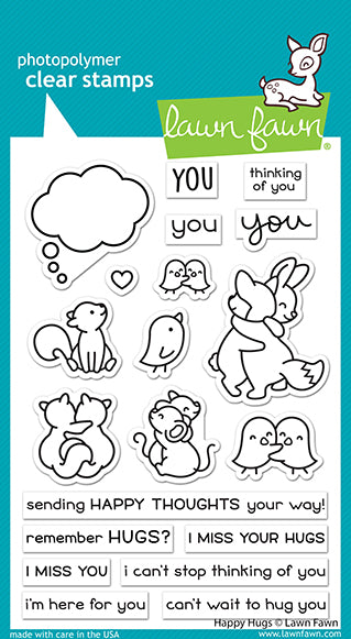 Lawn Fawn Happy Hugs Clear Stamp Set