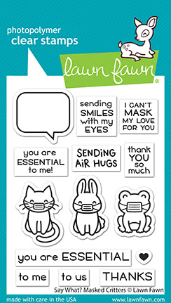 Lawn Fawn Say What Masked Critters Clear
