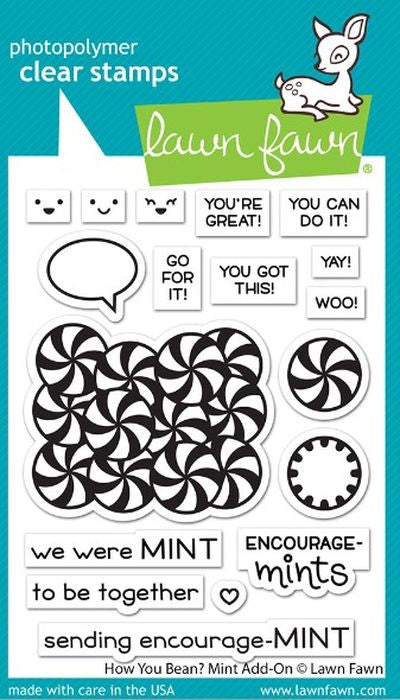 Lawn Fawn How You Bean? Mint Stamp Set