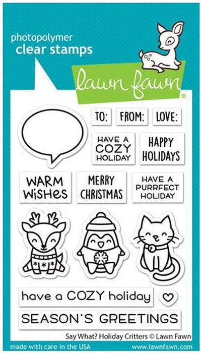 Say What Holiday Critters Stamp