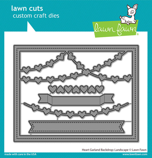 Lawn Fawn Heart Garland Backdrop Landscap