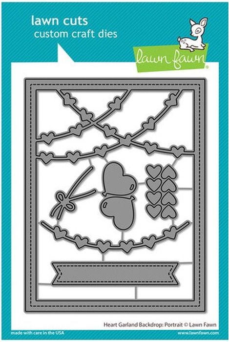 Lawn Fawn Heart Garland Backdrop Metal