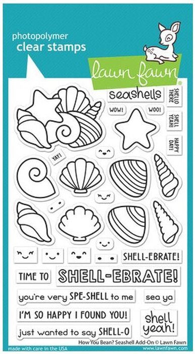 Lawn Fawn How You Bean? Seashell Stamp Set