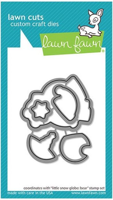 DISC - Lawn Fawn Little Snow Globe: Bear