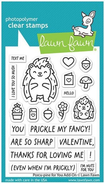 Lawn Fawn Porcu-Pine For You Add On Stamp Set