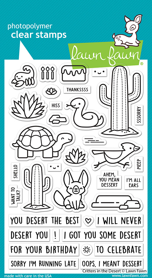 Lawn Fawn Critters in the Dessert Stamp