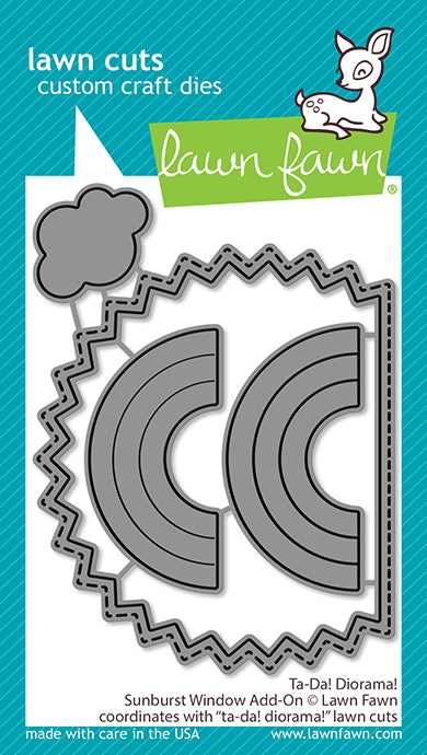 Lawn Fawn Ta Da! Diorama! Sunburst Window Add On Die