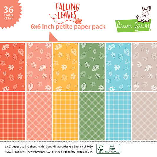 Lawn Fawn Paper - Falling Leaves - 6x6 Petite Paper Pack