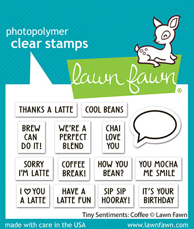 Lawn Fawn Tiny Sentiments - Coffee