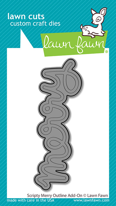 Lawn Fawn Lawn Cuts - Scripty Merry Outline Add-On Die
